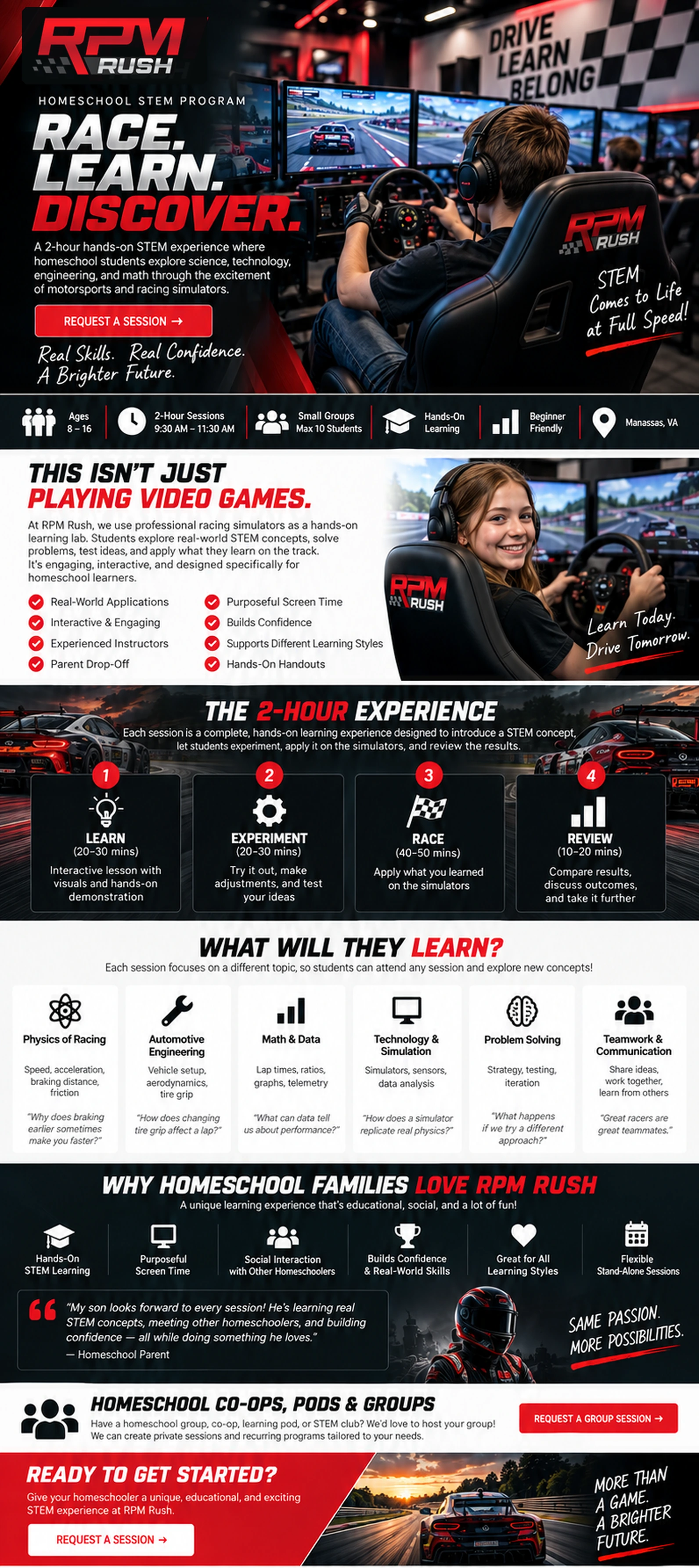 RPM Rush Homeschool STEM Program - Race Learn Discover