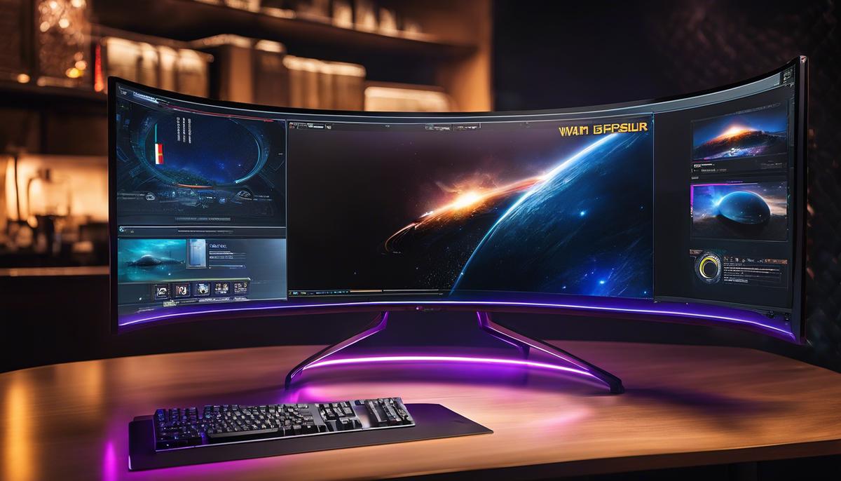 Image of a curved gaming monitor illustrating an immersive gaming experience