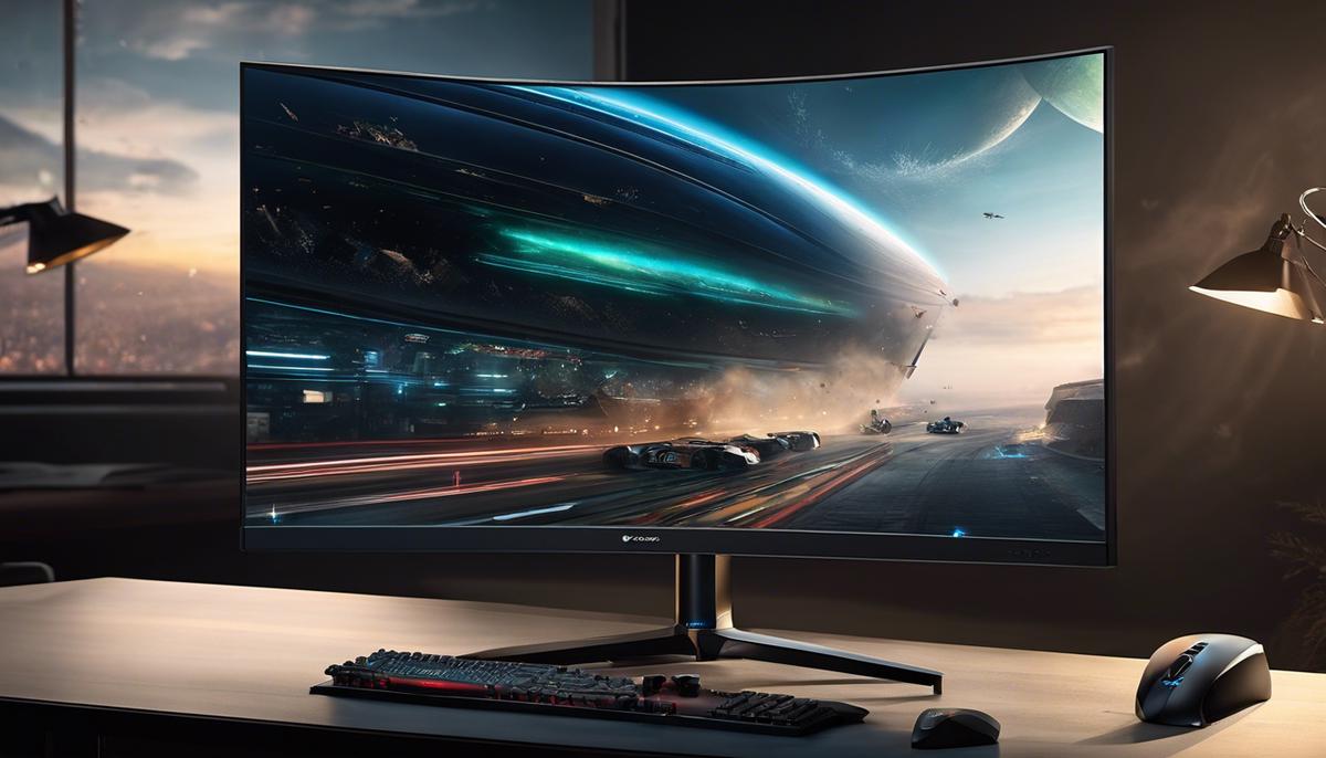 Curved gaming monitor with stunning visuals and immersive experience